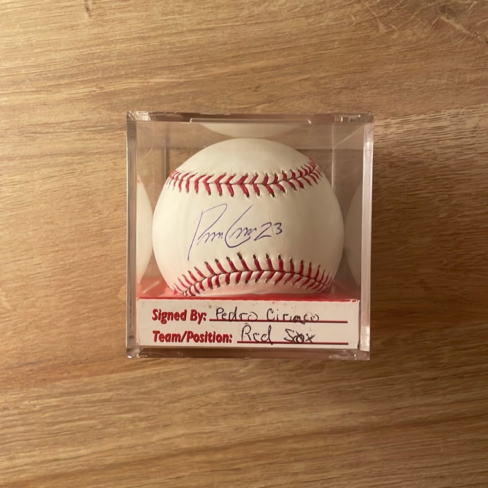 Pedro Ciriaco Signed MLB Ball- Red Sox